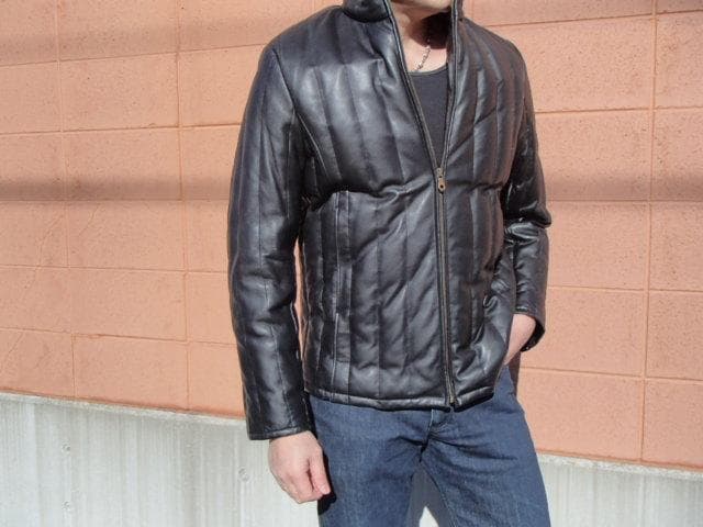 COMME CA DU MODE MEN ラム本革 ダウンジャケット