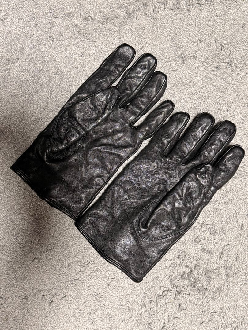 junhashimoto 黒 レザー 手袋 ジッパー付き　グローブ　サイズS