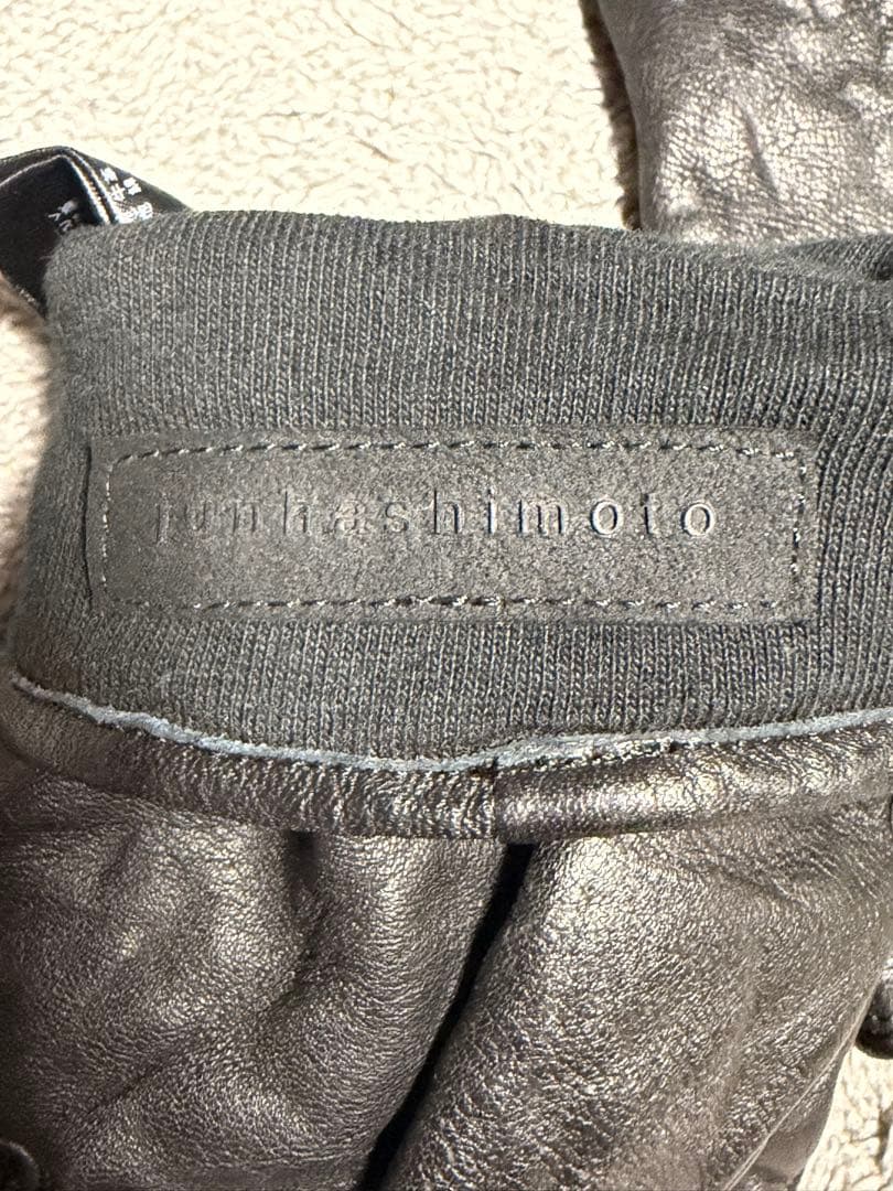 junhashimoto 黒 レザー 手袋 ジッパー付き　グローブ　サイズS