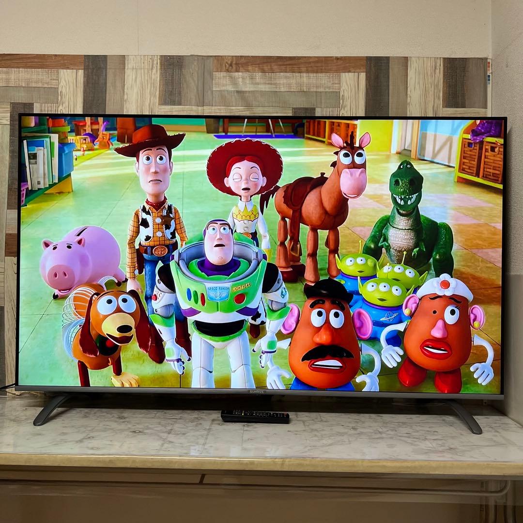 りさらさん専用全国送料込サンライズ65V型フレームレス 4Kテレビ高画質HDR