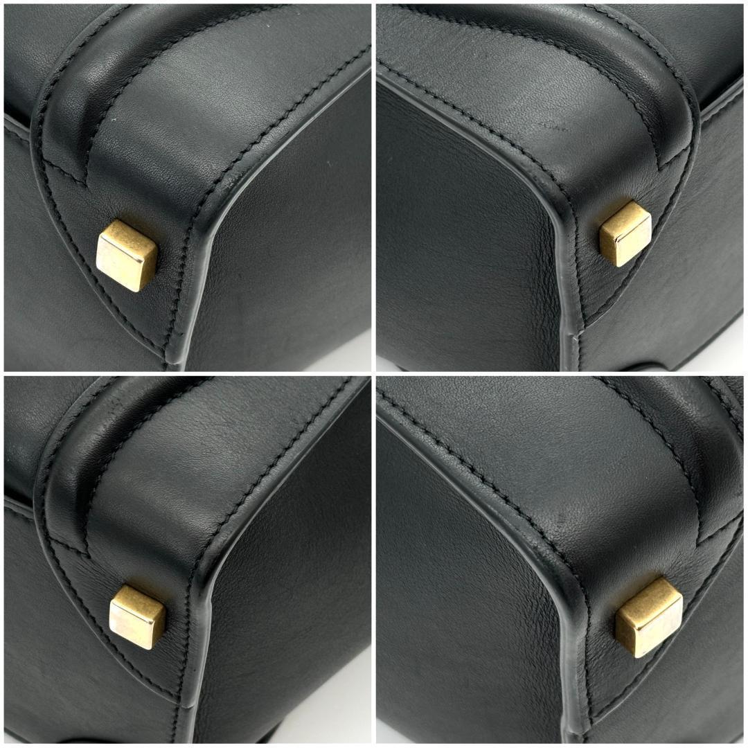 【極美品】セリーヌ　ラゲージ　マイクロショッパー　ブラック　ハンドバッグ