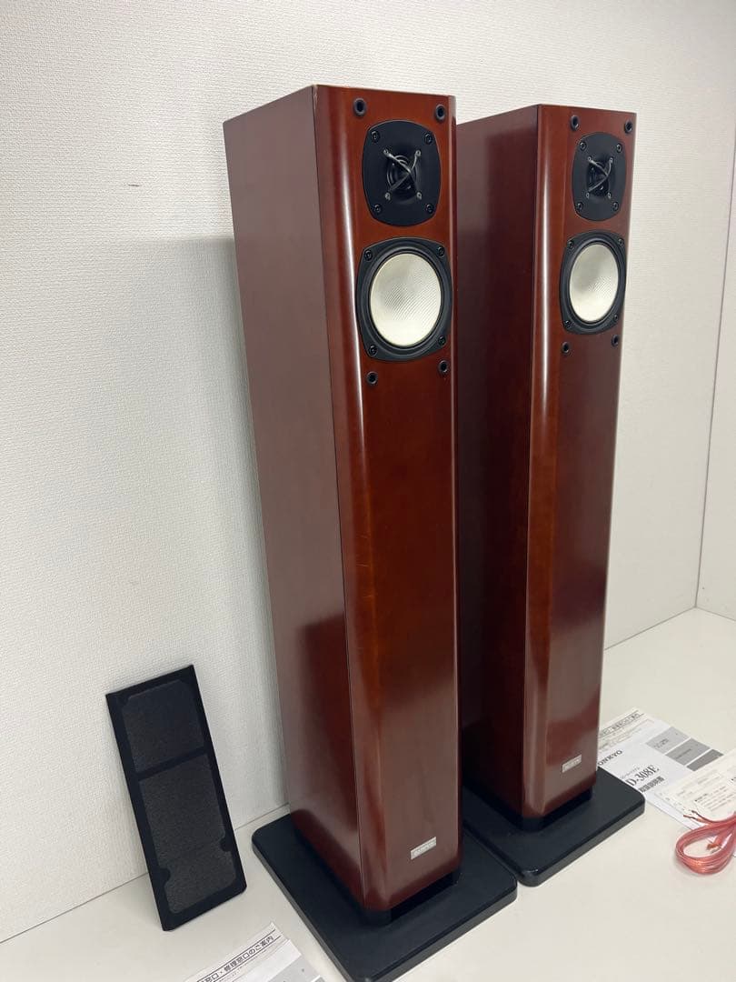 ONKYO オンキョー D-308E 木目ブラウン スピーカー　トールボーイ
