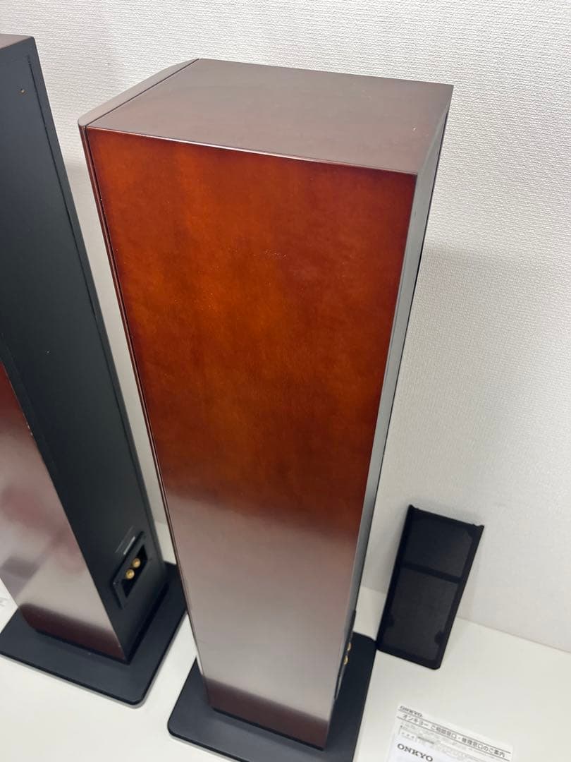 ONKYO オンキョー D-308E 木目ブラウン スピーカー　トールボーイ
