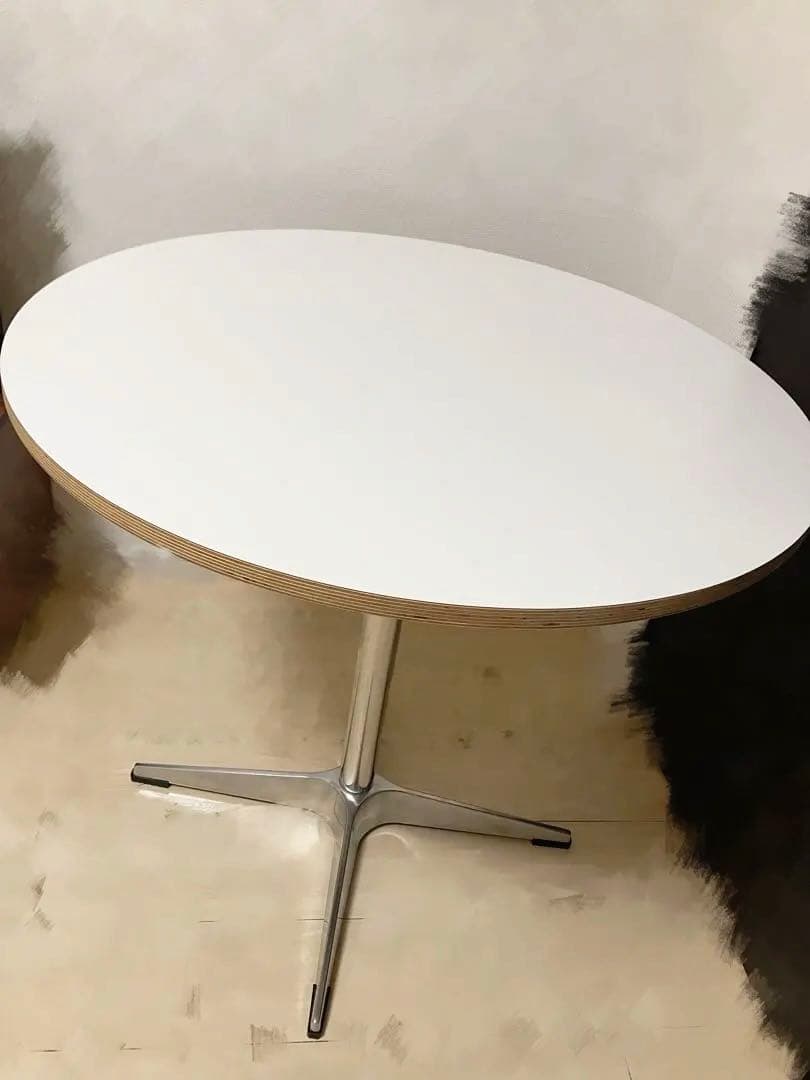 VAMIR ラウンドテーブル80cm O'gre 白　ダイニングテーブル