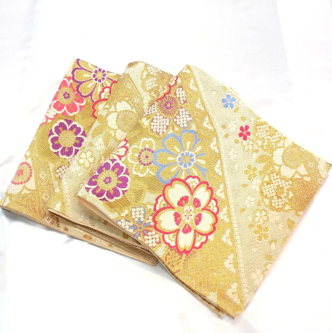 未使用品★洗える振袖　振袖フルセット　ポリ　成人式　振袖　M～Ｌサイズ　赤　花柄