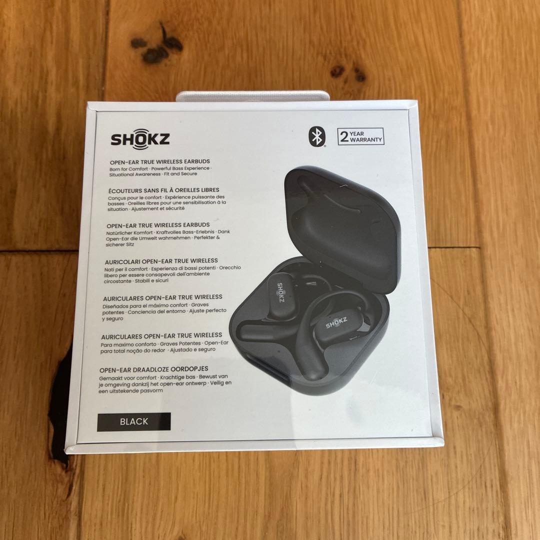 【新品未使用】SHOKZ OPENFIT ブラック ワイヤレスイヤホン