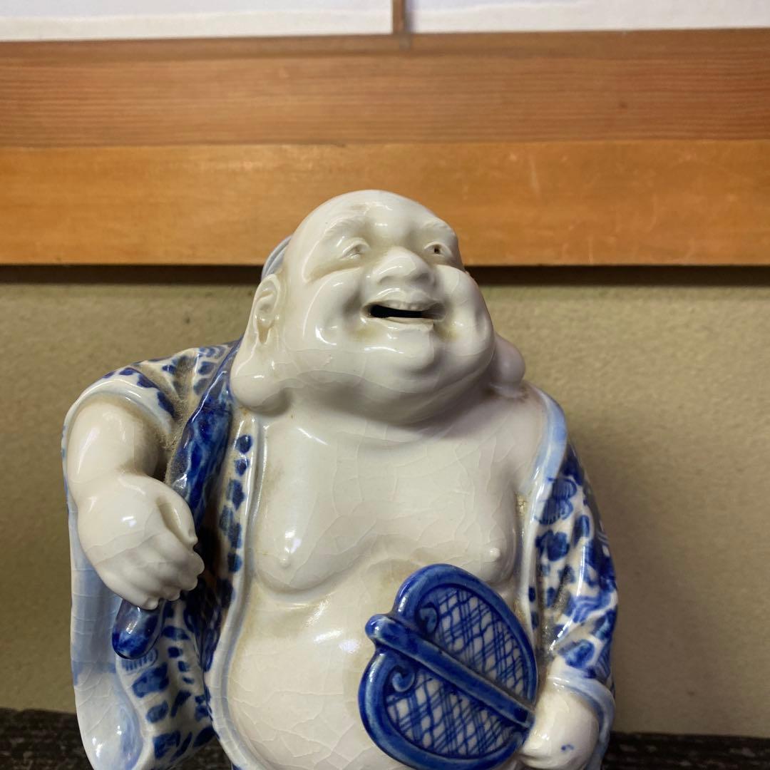 九谷焼　布袋置物　21cm13cm10cm