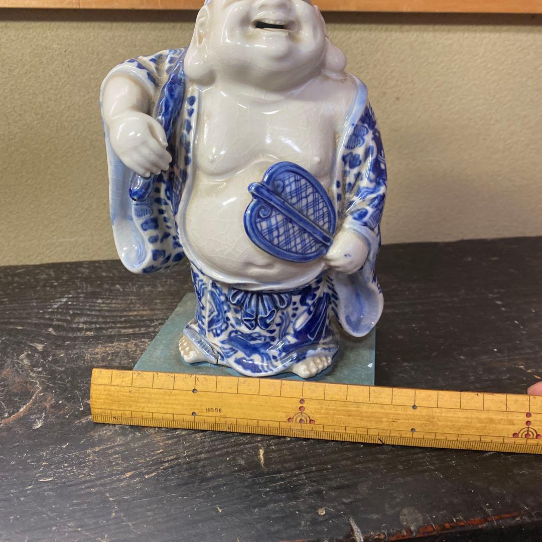 九谷焼　布袋置物　21cm13cm10cm