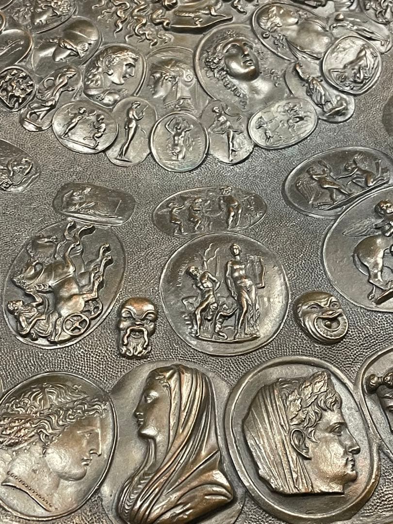 19世紀　アンティーク　ギリシャ　ローマ帝国　神話的な　壁掛　プレート