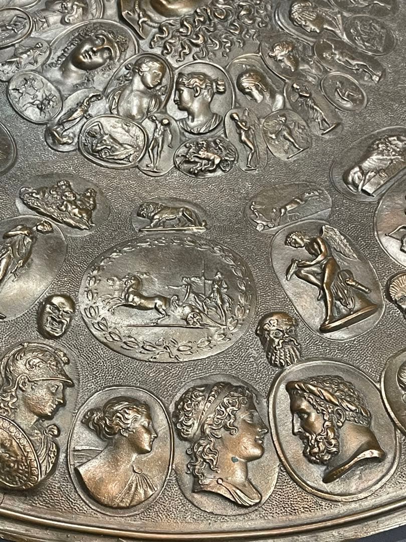 19世紀　アンティーク　ギリシャ　ローマ帝国　神話的な　壁掛　プレート