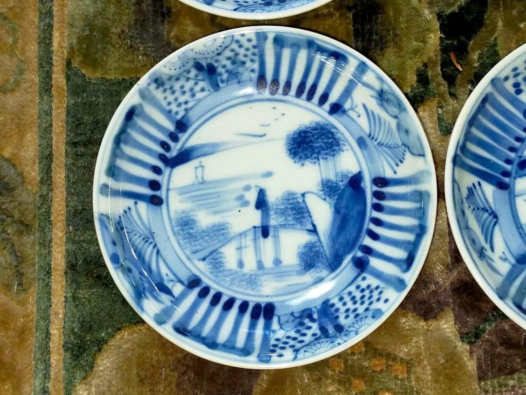 ♥伊万里♥　芙蓉手　♥小皿♥　４枚　♥　在銘　染付　皿　骨董　古玩