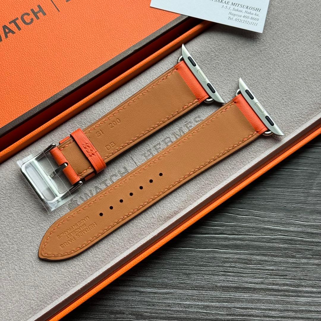 2584 未使用　Apple Watch エルメス　オレンジ　レザー　バンド
