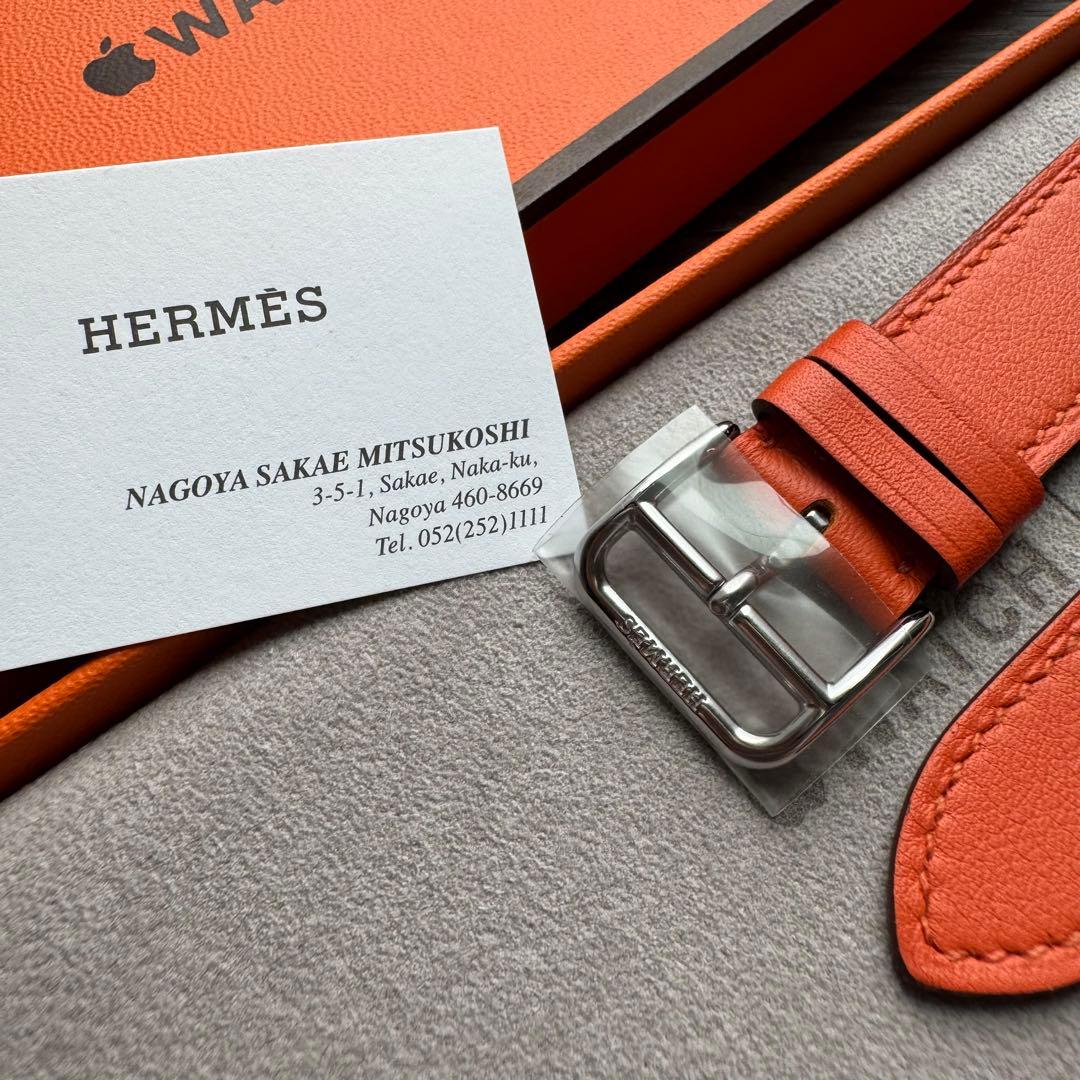 2584 未使用　Apple Watch エルメス　オレンジ　レザー　バンド