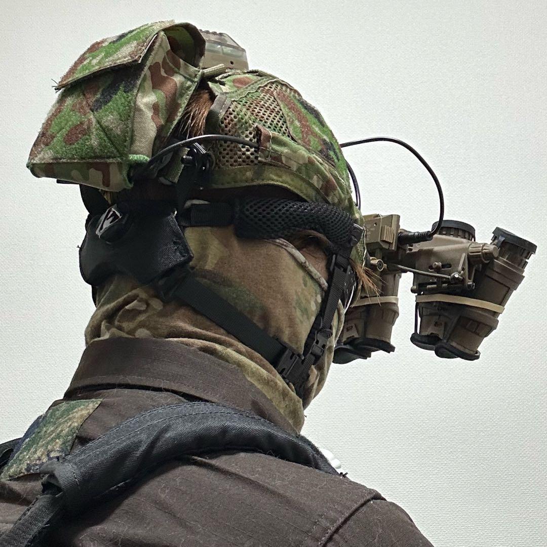 NVGキャップ　陸自迷彩　AN/PVS ナイトビジョン　暗視眼鏡