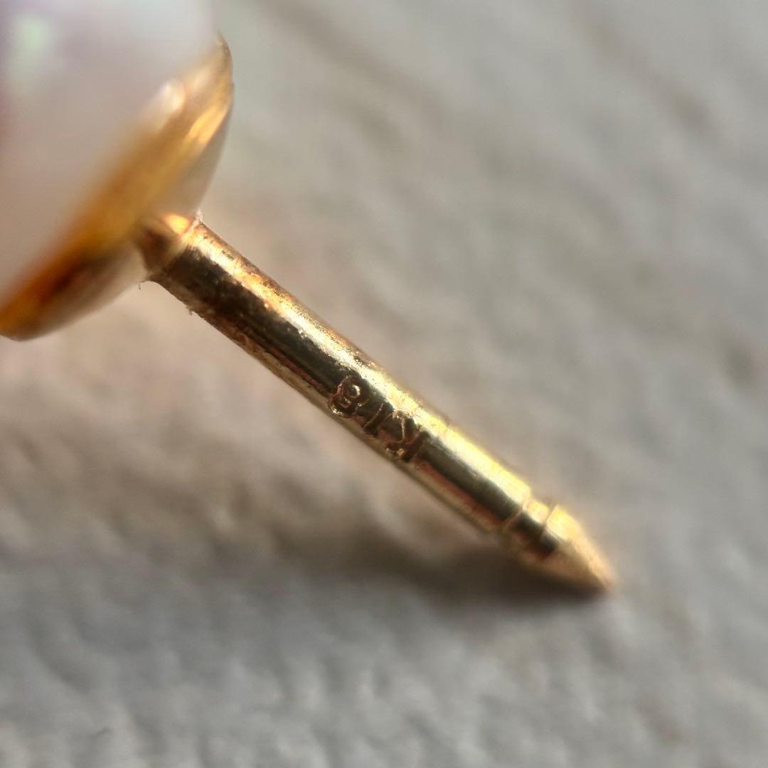 MIKIMOTO K18 本真珠付きピン