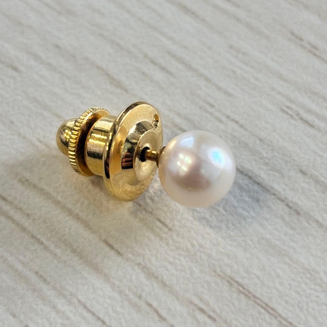MIKIMOTO K18 本真珠付きピン