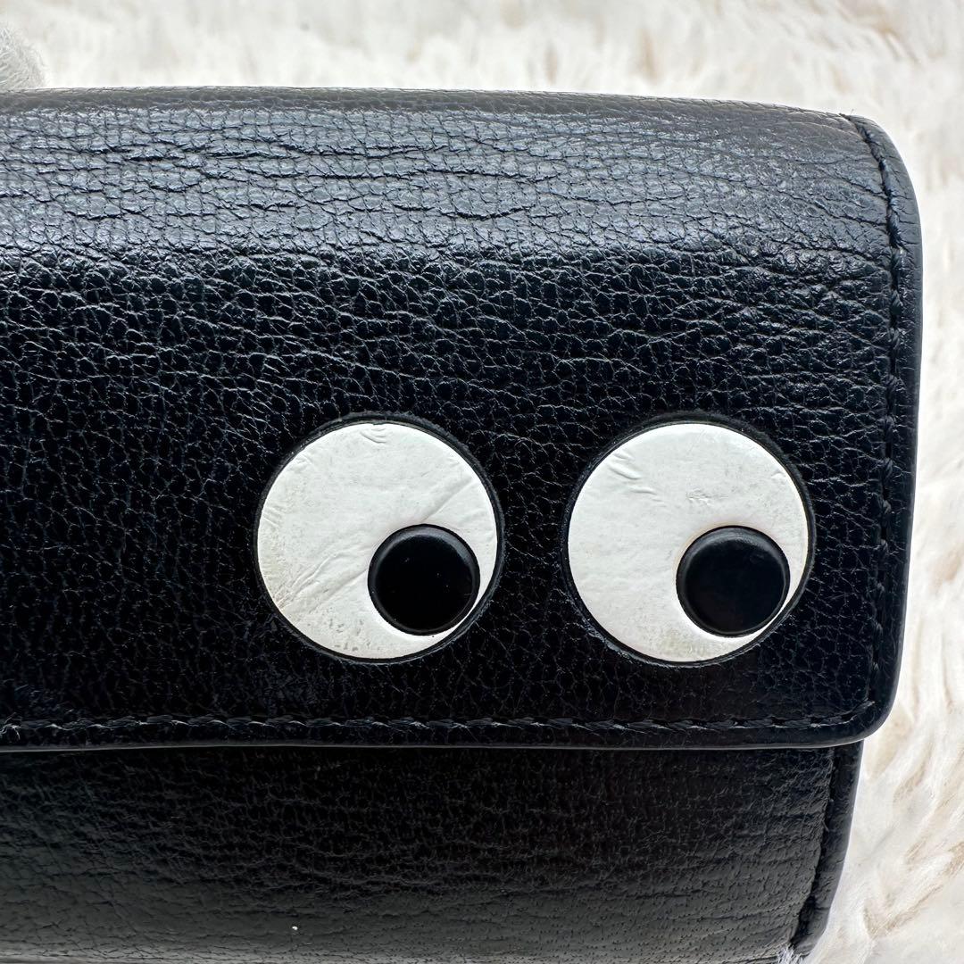 ✨美品✨アニヤハイドマーチ　三つ折り財布　アイズ　レザー　黒