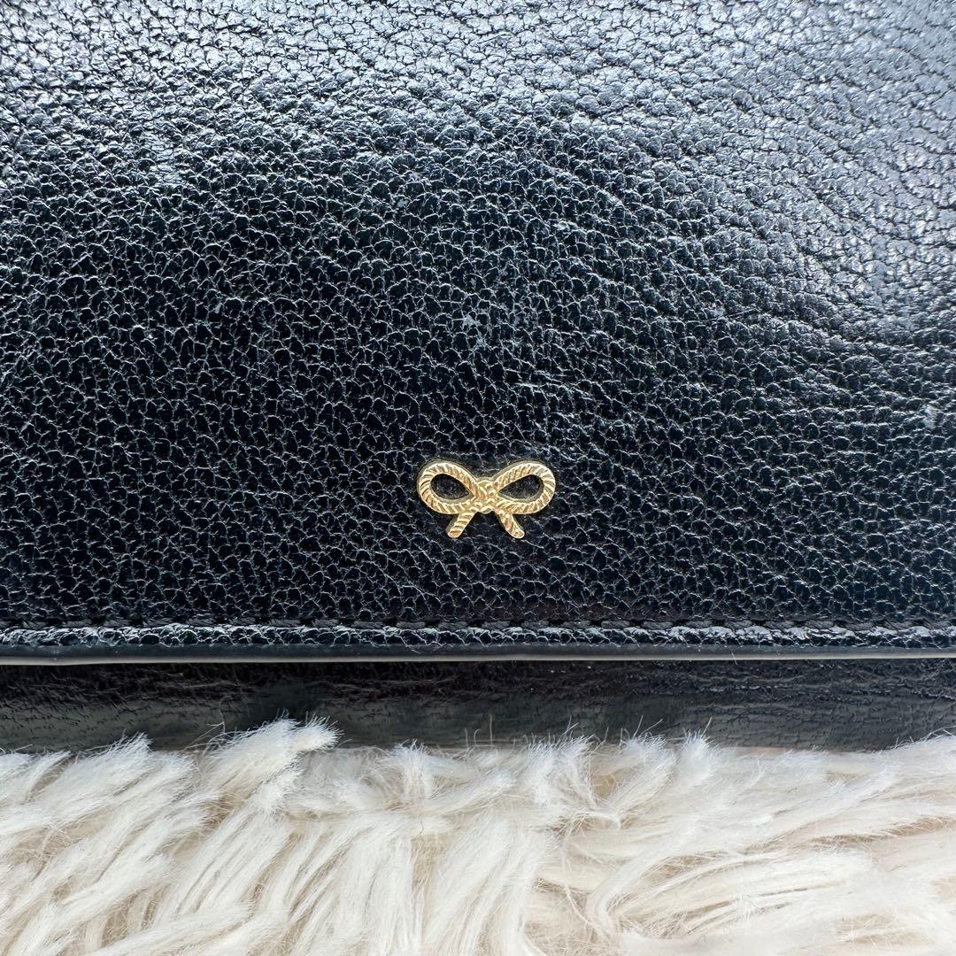 ✨美品✨アニヤハイドマーチ　三つ折り財布　アイズ　レザー　黒