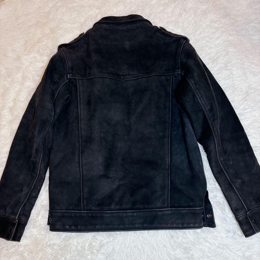 コラボ 希少 ショット コアファイター レザー ジャケット L 黒