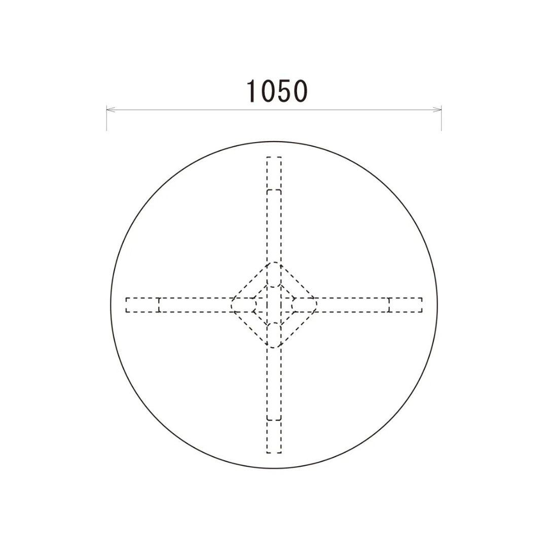 起立木工 OR-02 TABLE 105 円形 ラウンド テーブル ウォルナット