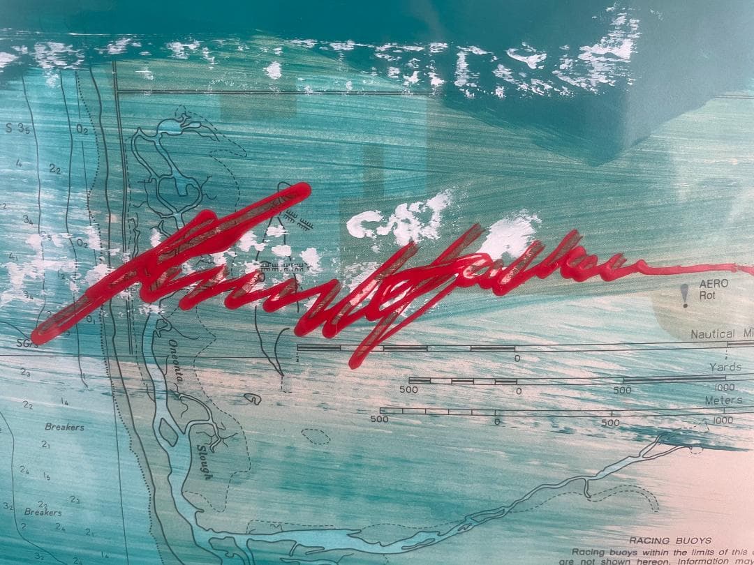 ケリー・ハーレム サンディエゴベイ（オリジナル原画）額枠 約1400✖️1020