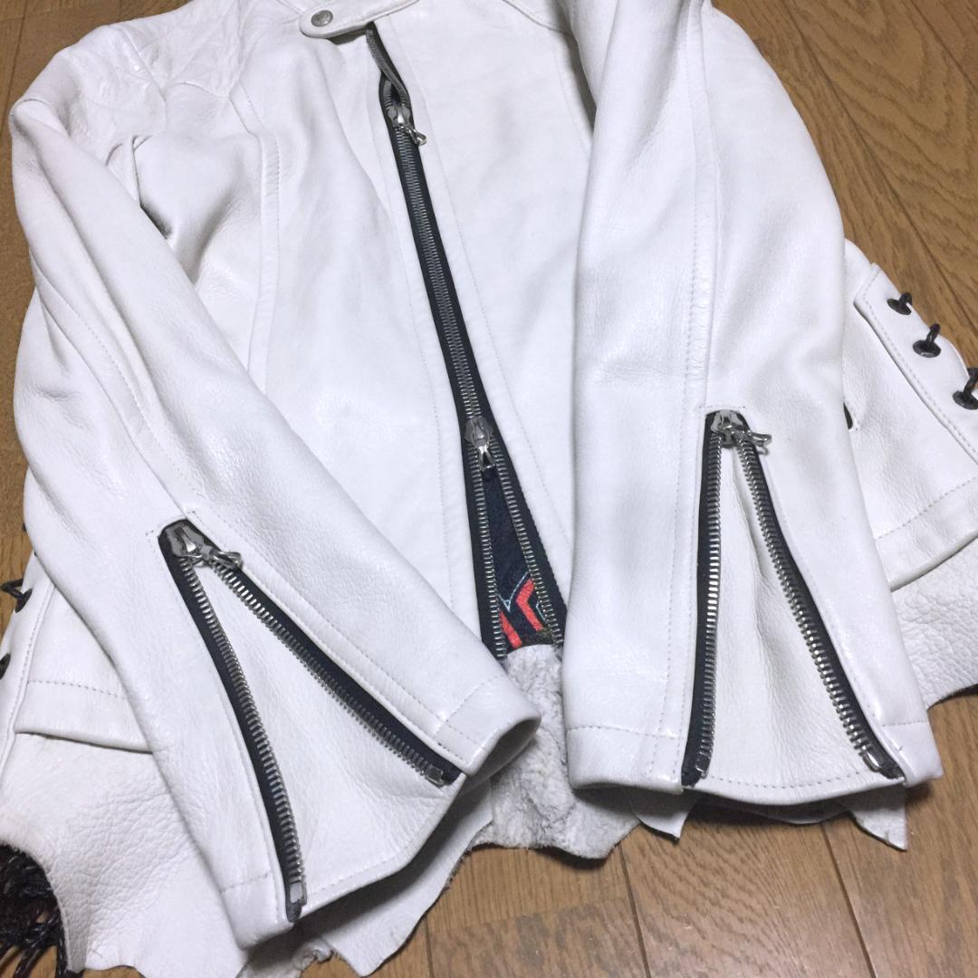 限定 Roen × BACKBONE 鹿革 ディアスキン ライダースジャケット