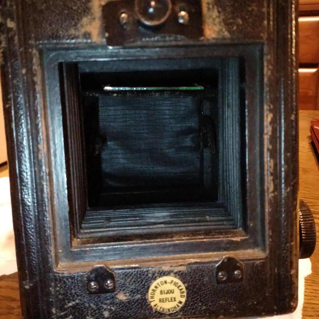 BIJOU REFLEX 木箱皮張　ジャバラ式カメラ 100年前に製造された！