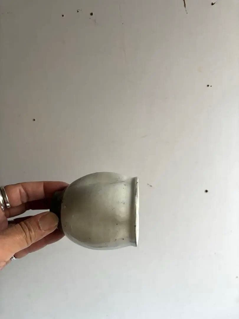 777 民芸 民陶 唐津焼 中里隆 粉引 瓜型湯呑み 3点組 美品