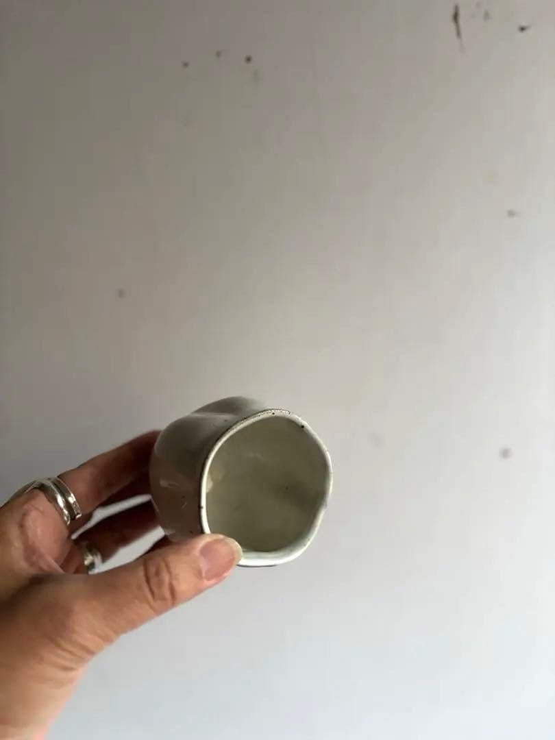 777 民芸 民陶 唐津焼 中里隆 粉引 瓜型湯呑み 3点組 美品