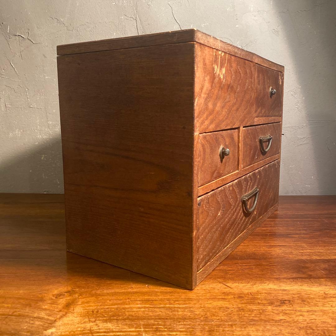 大正 昭和初期 時代物 裁縫箱 銭函 小引き出し アンティーク家具 骨董品