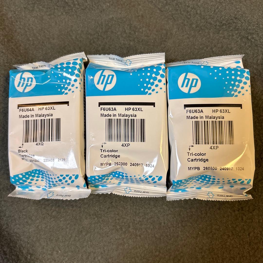 HP 63XL 純正インク増量Black x1 Tri-colorx2