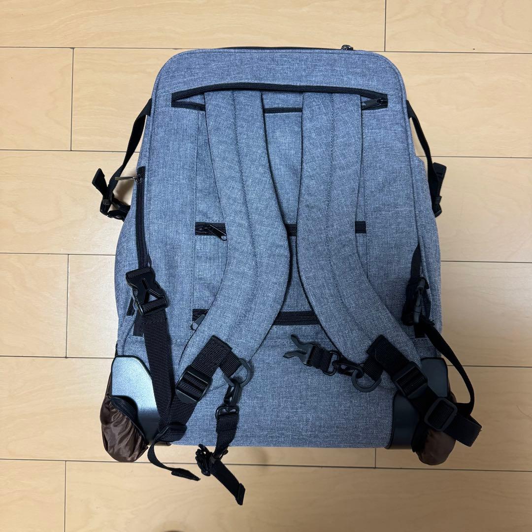 未使用　4way 軽量 多機能キャリー 大容量 リュック キャリーバッグ グレー