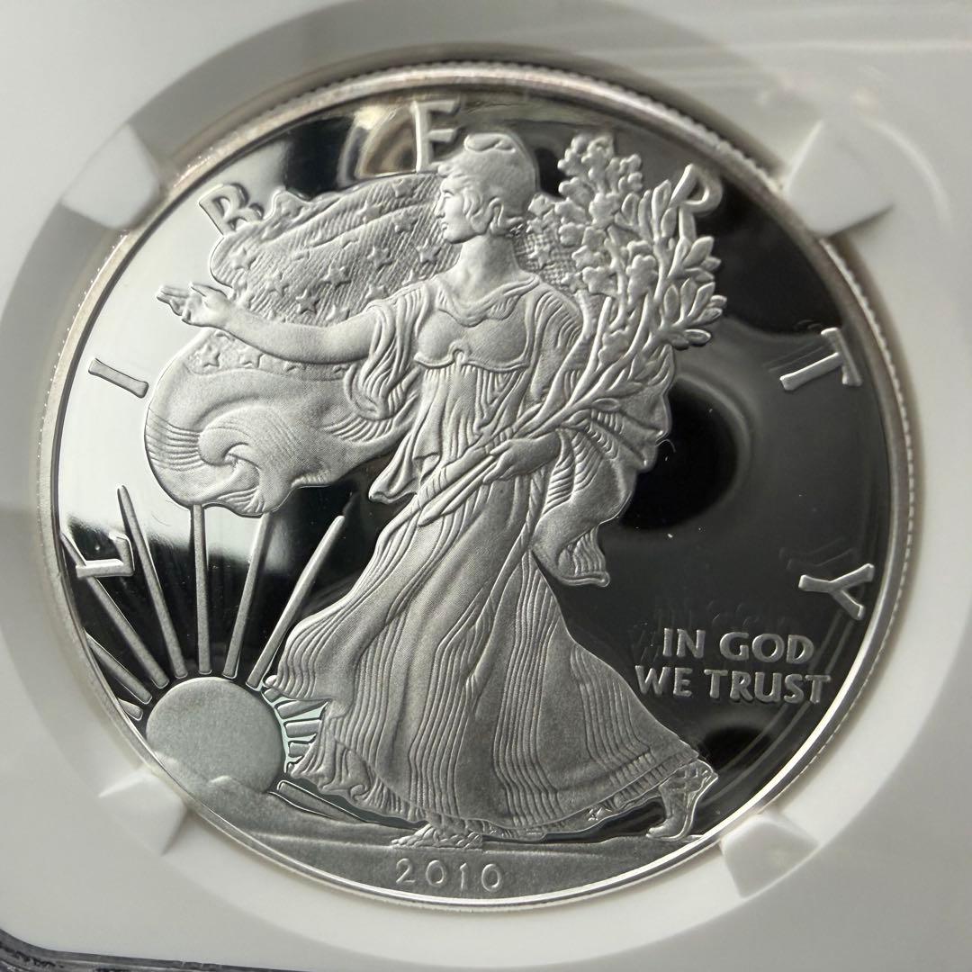 イーグル 銀貨 2010年 NGC PF70 プルーフ 最高鑑定 純銀 1オンス