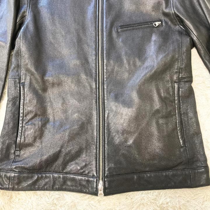 【XLサイズ】ビューティー&ユース ユナイテッドアローズ】レザージャケット・黒