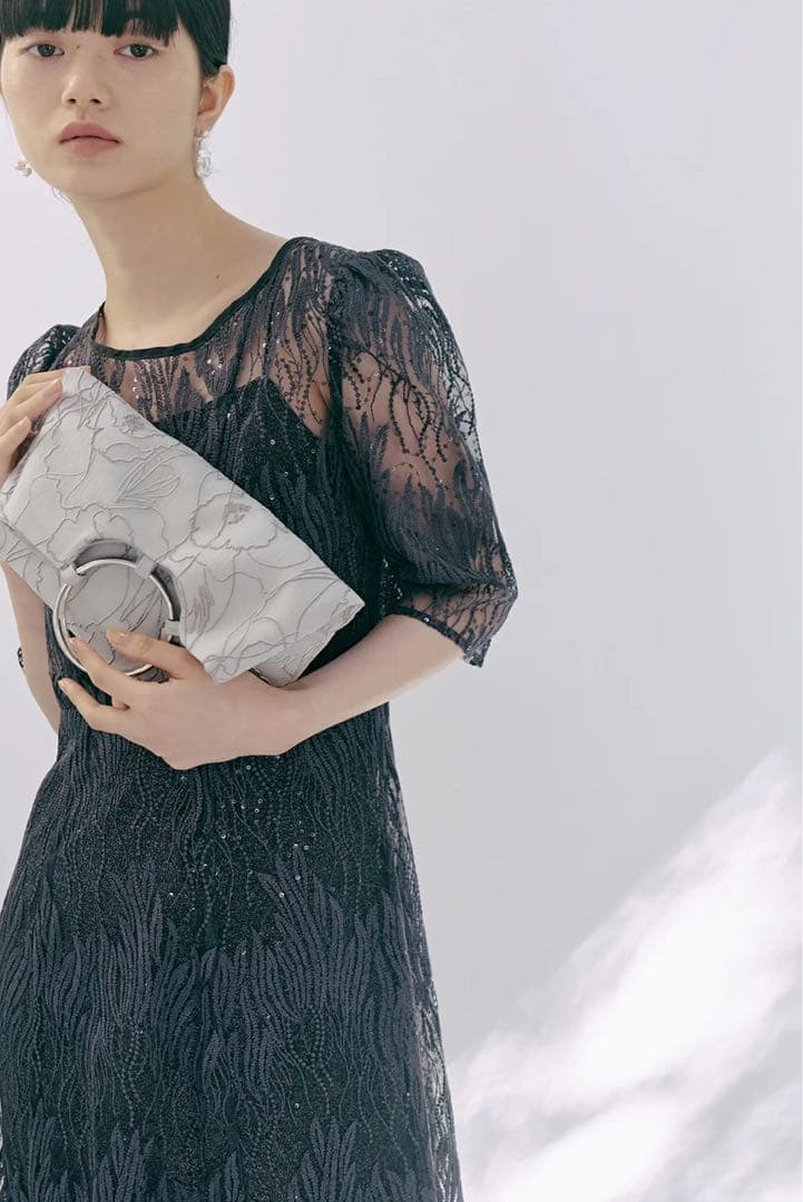 【新品即発送】kaeneスパンコールアネモネドレス