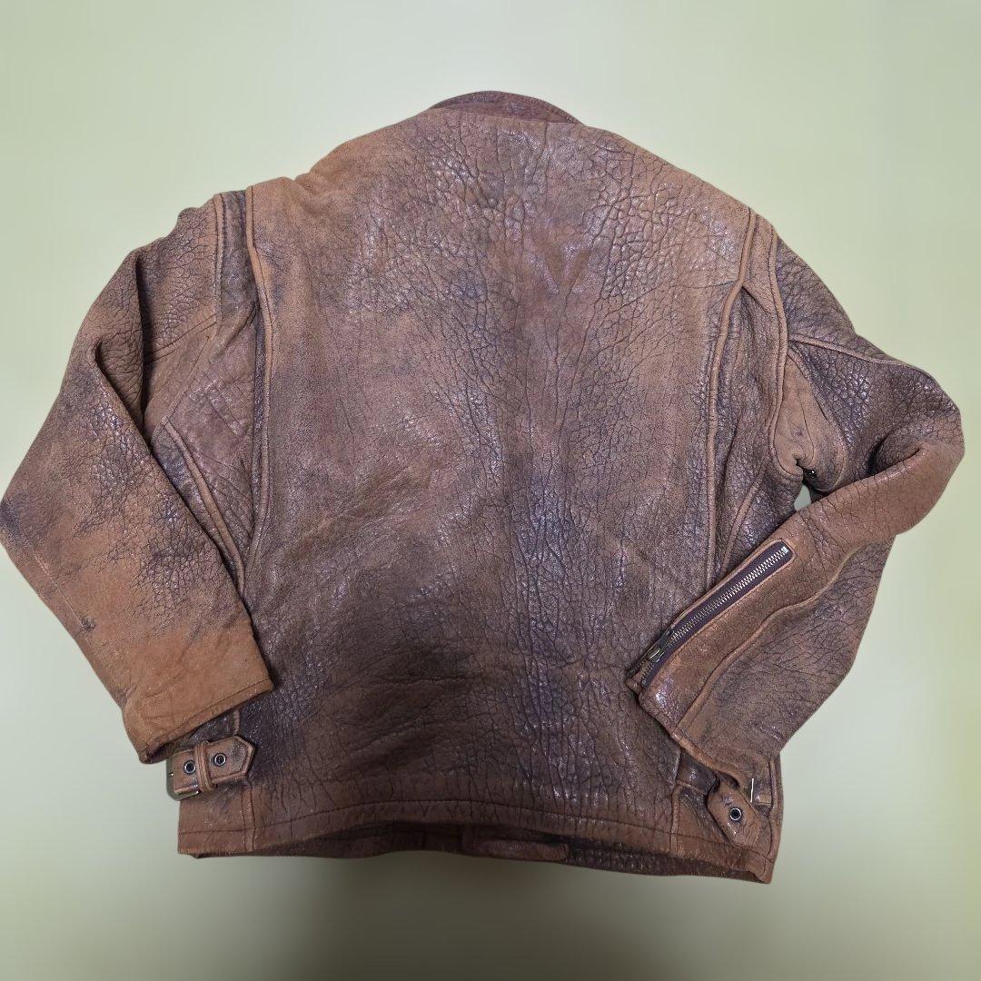 ACTION HOUSE ブラウン レザージャケットG-1 Lサイズ 羊革