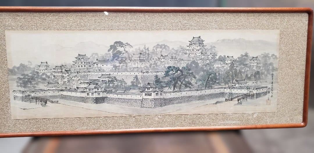 水墨画 城と風景 大判