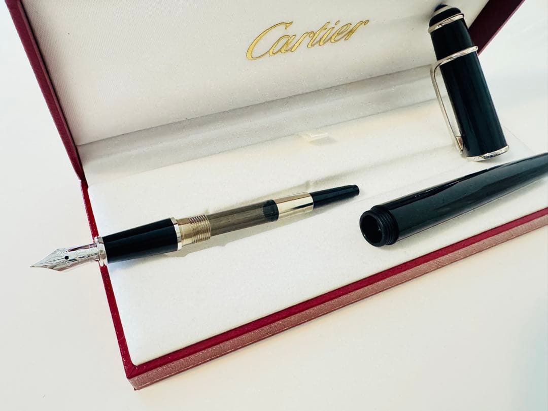 カルティエ 万年筆 ディアボロ ドゥ ブラック &シルバー