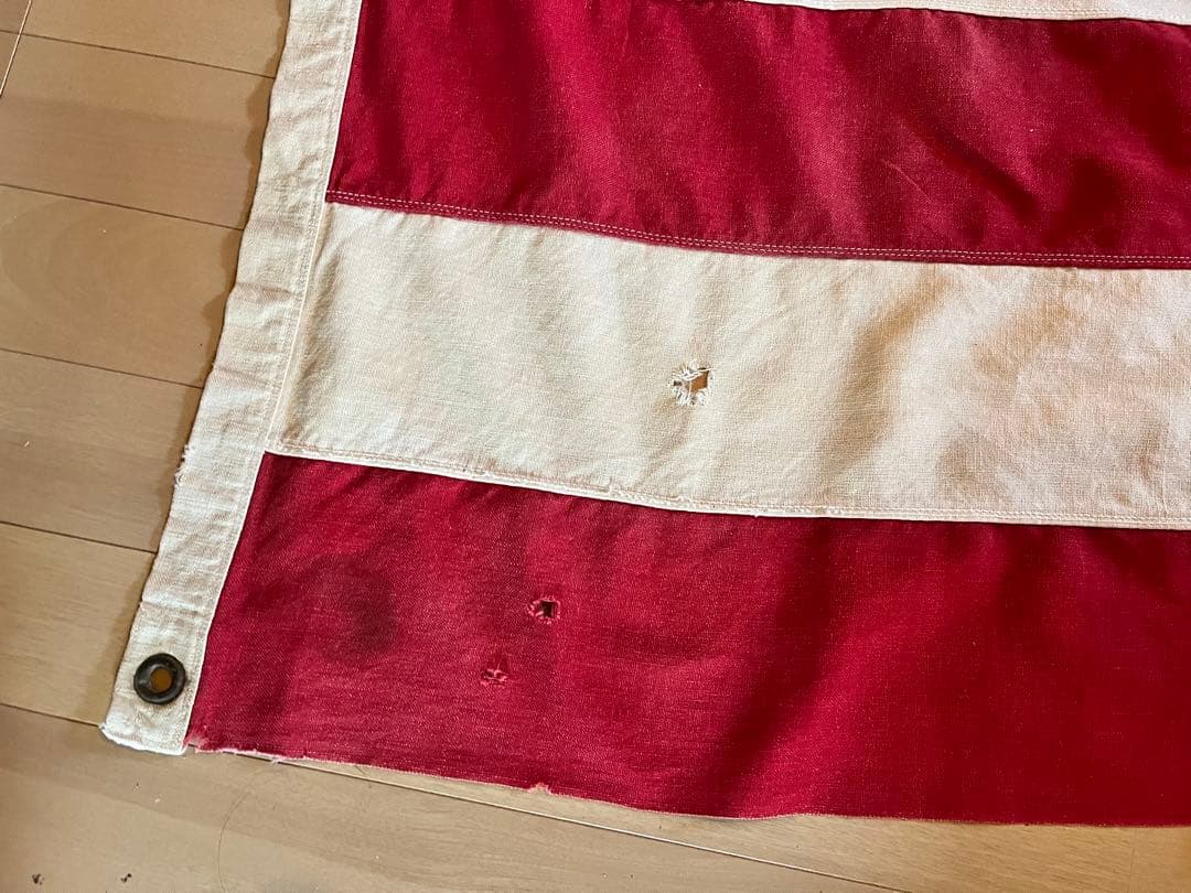 オリジナル40'sビンテージ48スター特大星条旗バナーレアツートン⭐︎30's