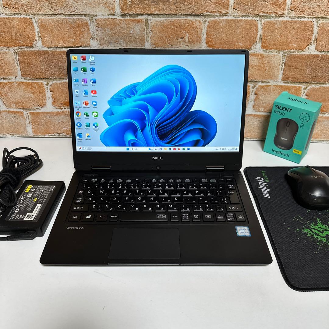 美品NEC VersaPro ノートPC Core m3 SSD オフィス入り