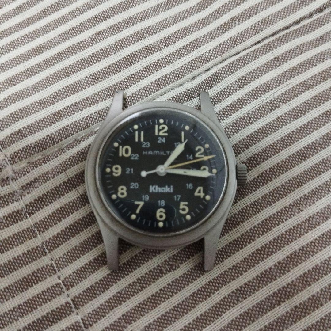 HAMILTON Khaki 手巻き時計 黒文字盤 9415A