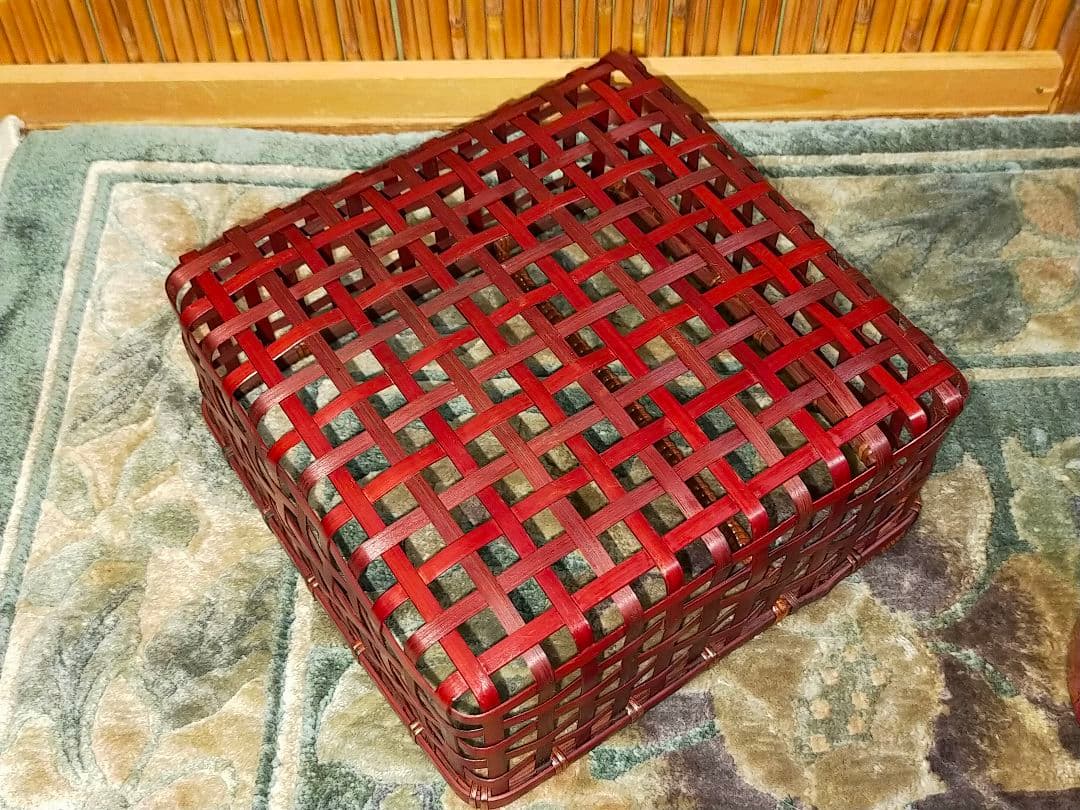 ♥未使用♥　安藤竹良斎　♥　みちくさ篭　花籠　共箱付き　茶道具　籠　茶道具