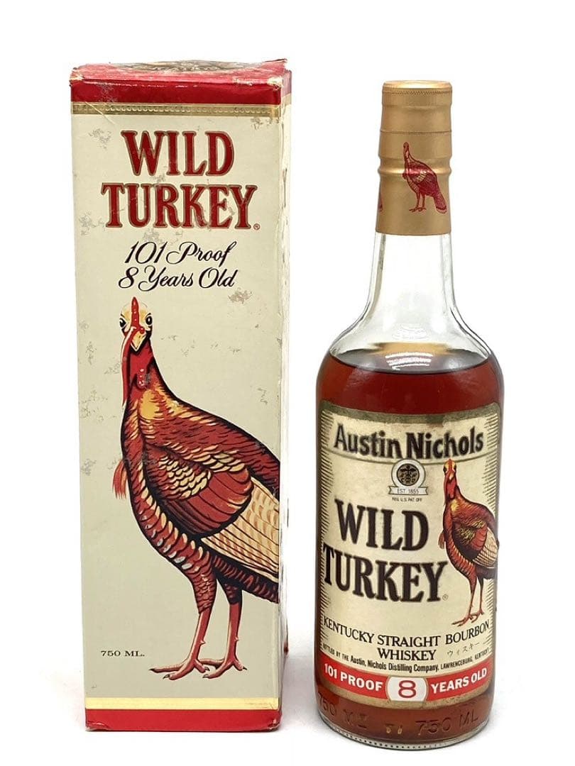 【未開封】ワイルドターキーWILDTURKEY 750ml 8年 ウィスキー箱有