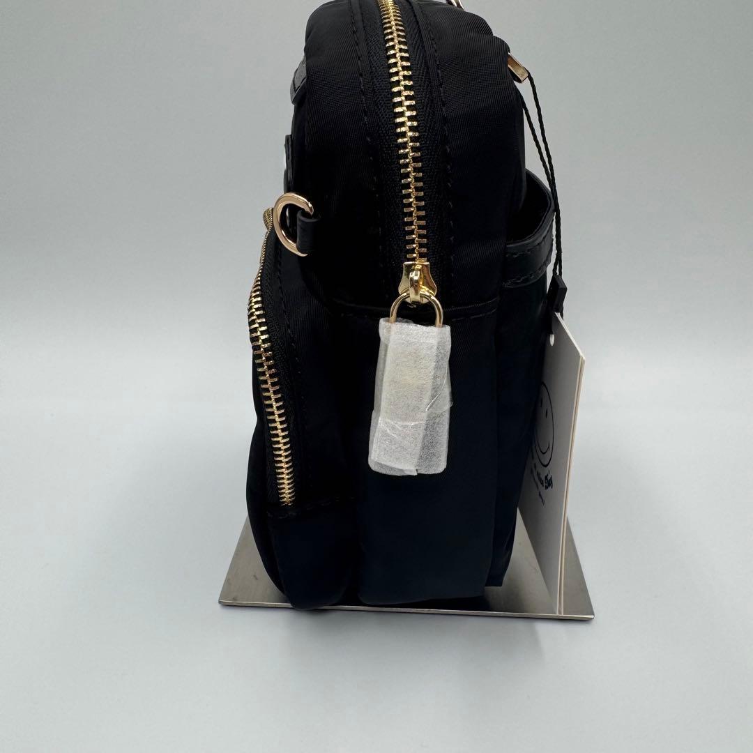 アニヤハインドマーチ ブラック ナイロン ESSENTIALS ショルダーバック