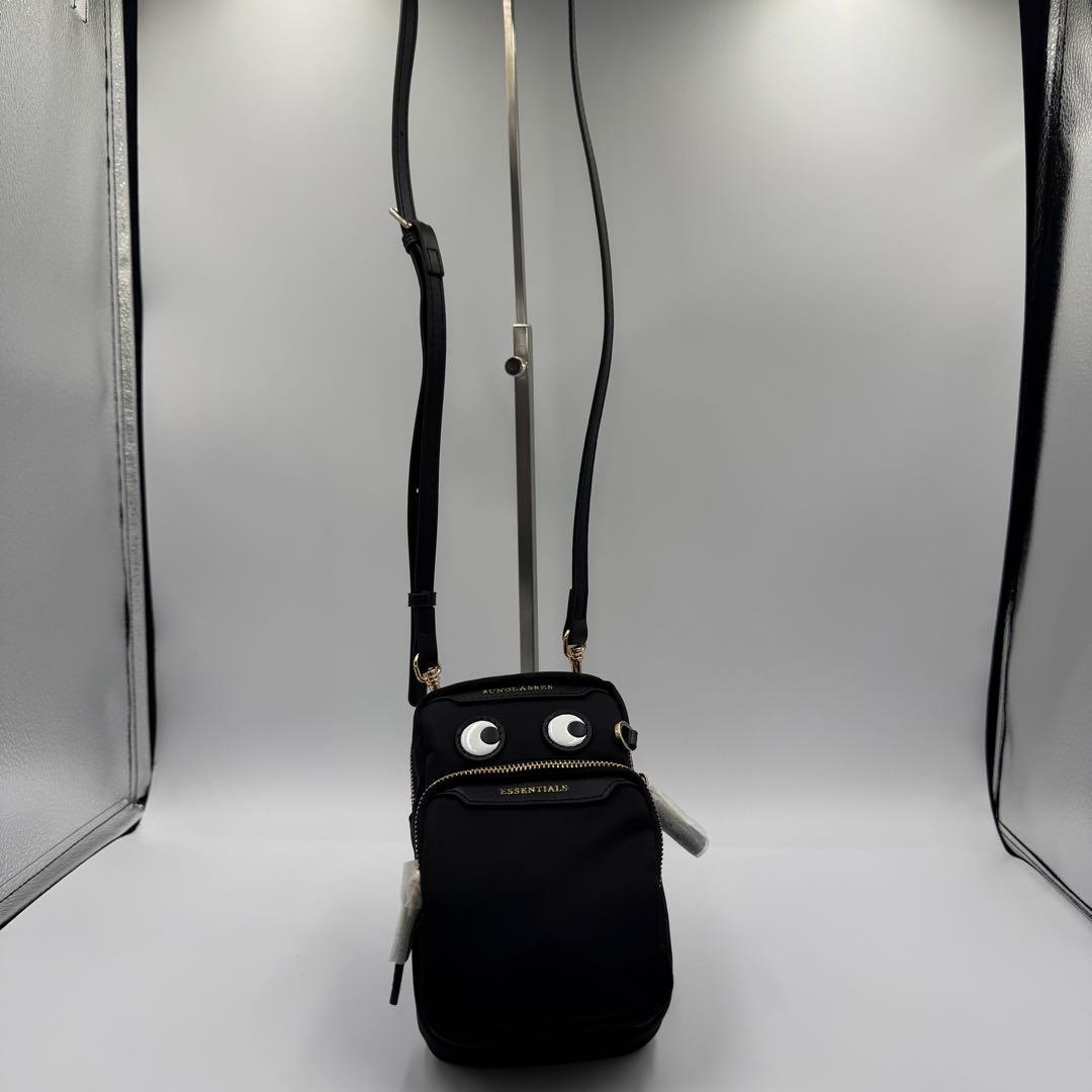 アニヤハインドマーチ ブラック ナイロン ESSENTIALS ショルダーバック
