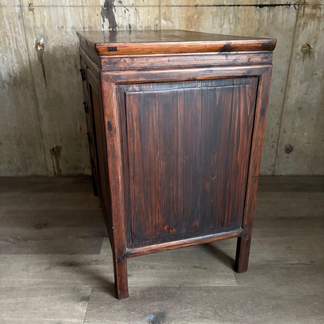 ヴィンテージ　キャビネット　サイドボード　シーシャムウッド　アジアンスタイル