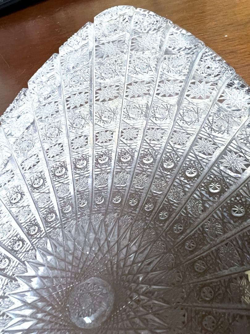 再々値下❣️新品 ボヘミア 高級 クリスタル ハンドメイド プレート 楕円形 大皿