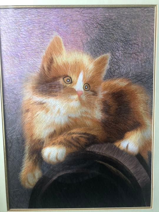 猫の絵画。珍品です。