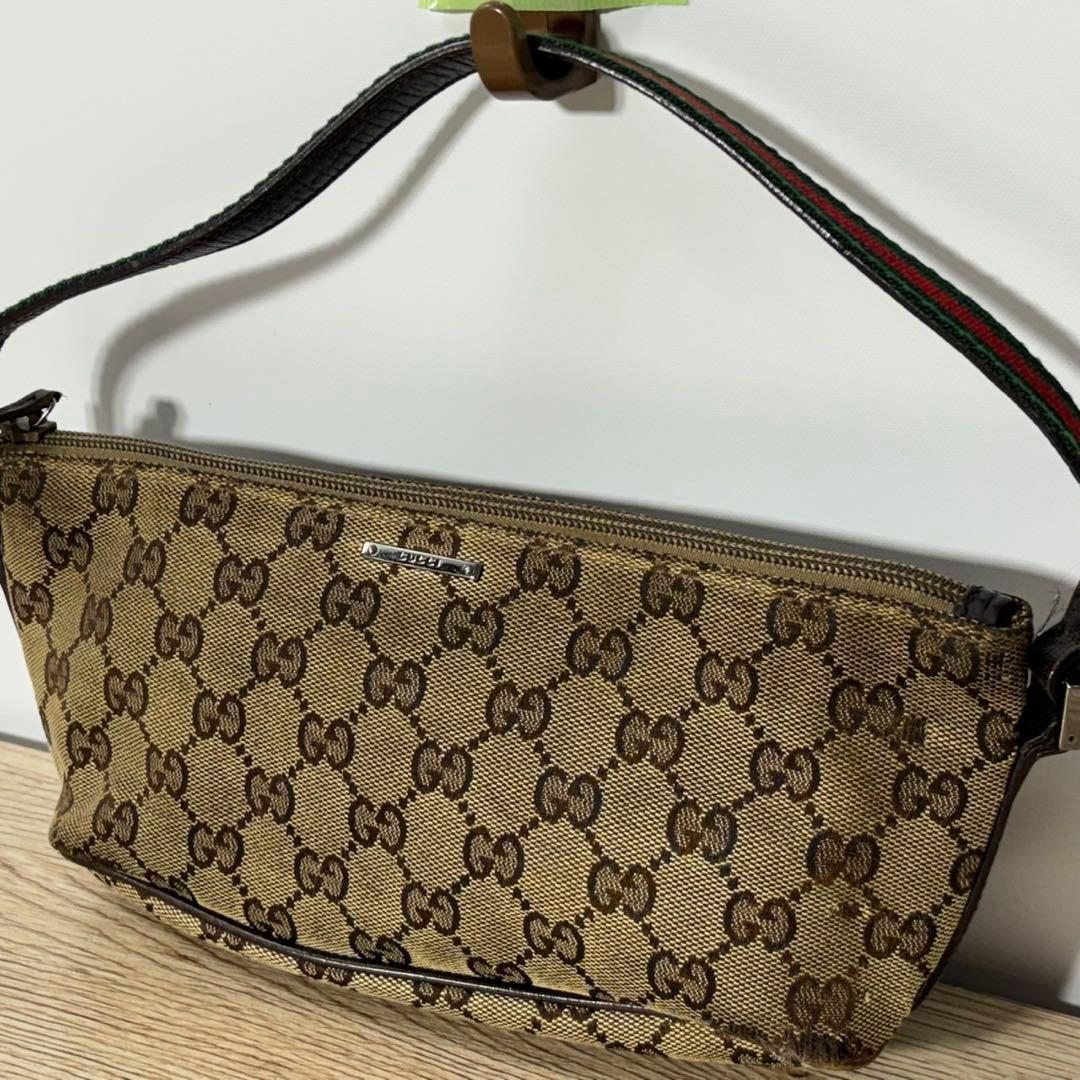 GUCCI グッチ シェリー ライン アクセサリーポーチ キャンバス GG