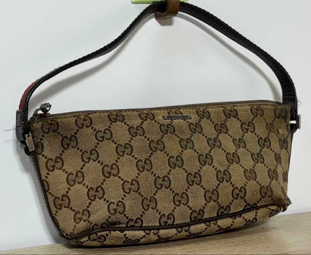 GUCCI グッチ シェリー ライン アクセサリーポーチ キャンバス GG